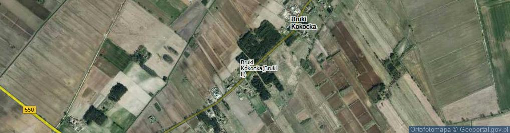 Zdjęcie satelitarne Bruki Kokocka ul.